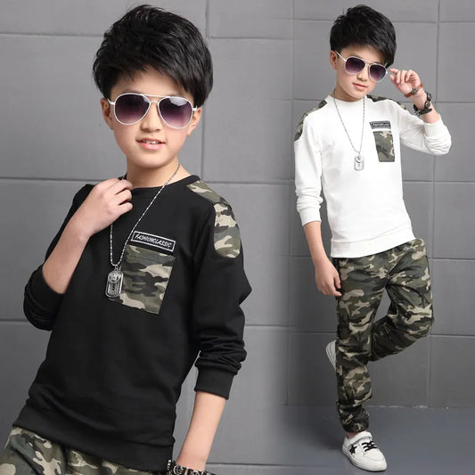 Spring Boys Camouflage Tracksuits