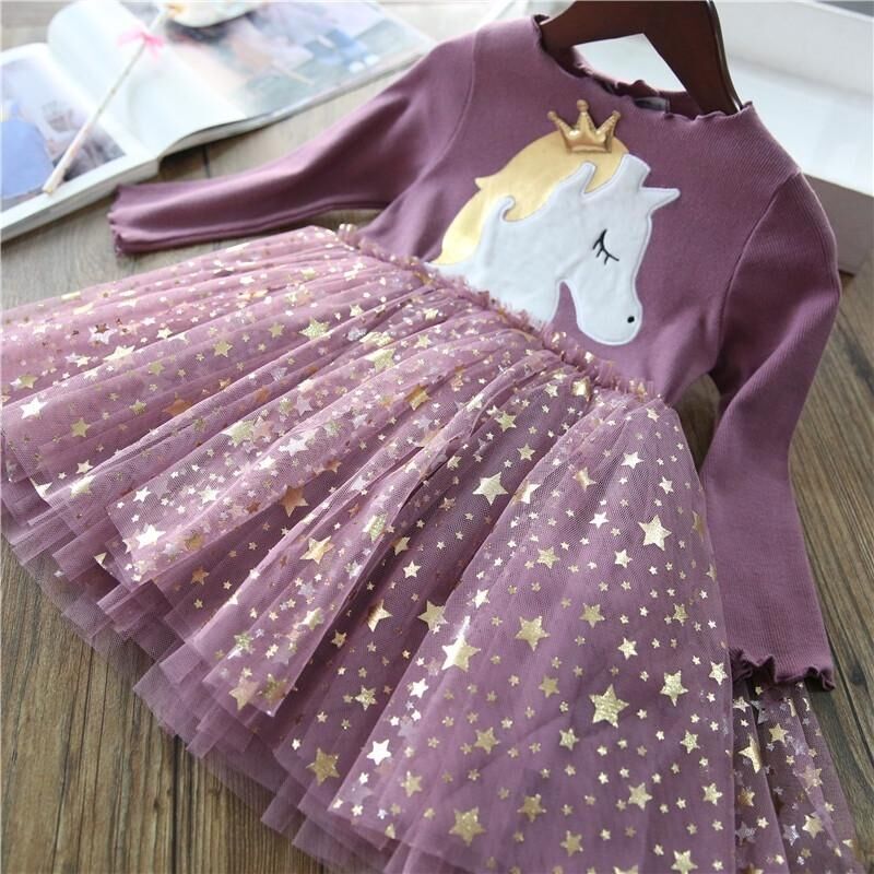Toddler Girls Unicorn Princess Dress