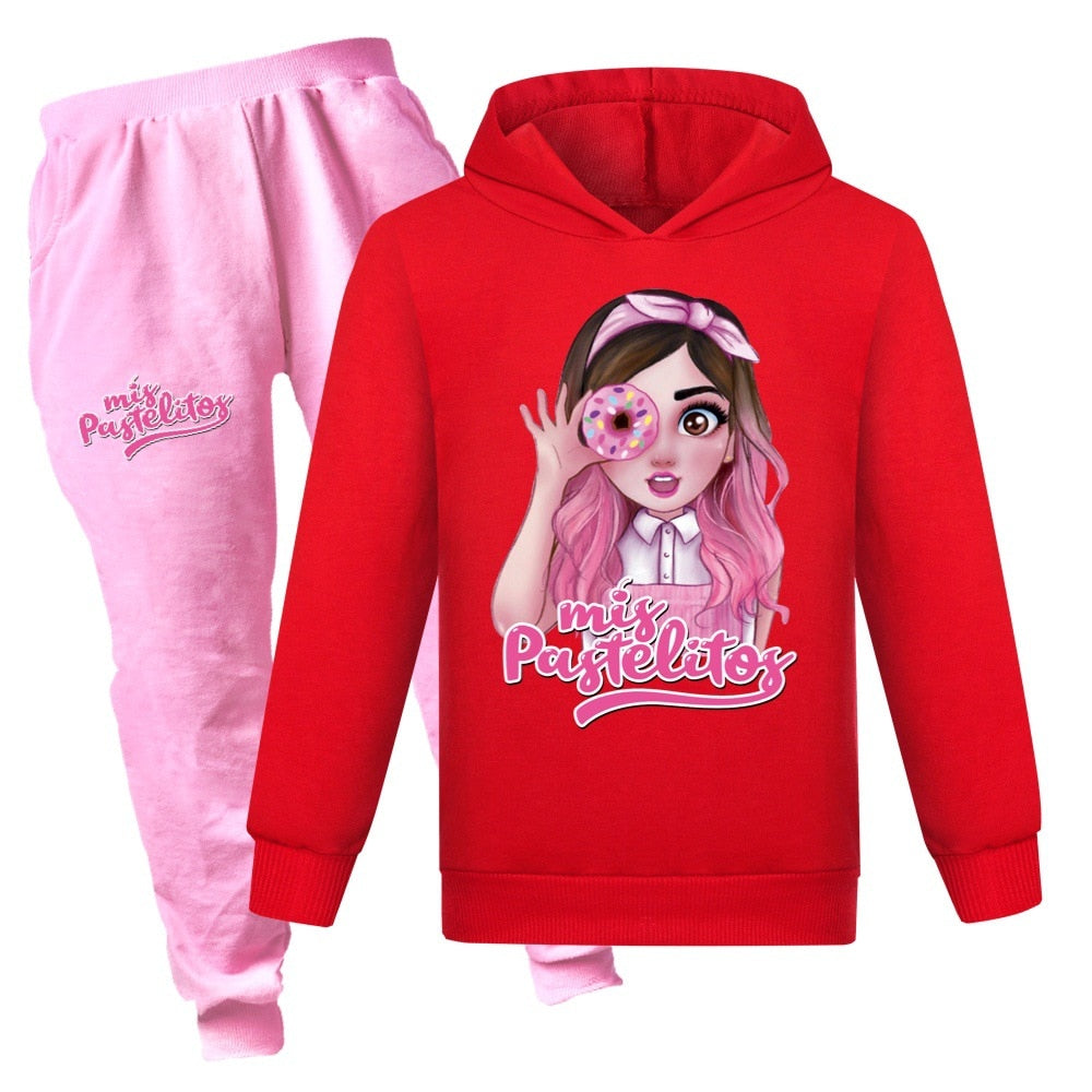 Mis Pastelitos Sweatshirt+Pants 2PC Sets For Girls