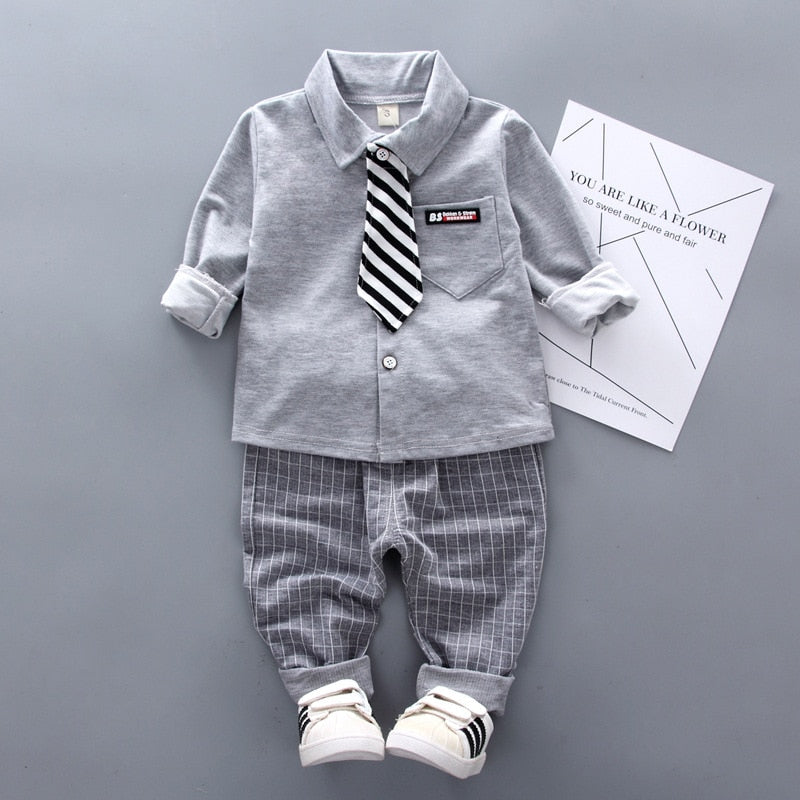 Fall Toddlers Bow-Tie Gentlemens Set