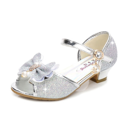 Girls Colorful Sequin High Heel Shoes