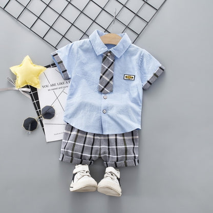 Toddler Boys Bowknot T-Shirt & Shorts 2PC Set