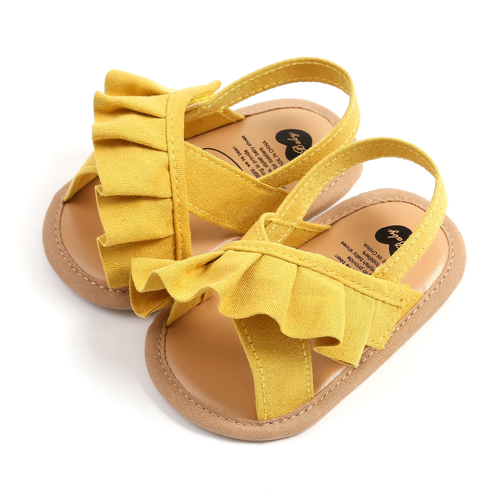 Newborn Girls Ruffle Non-Slip Soft Sole Sandals