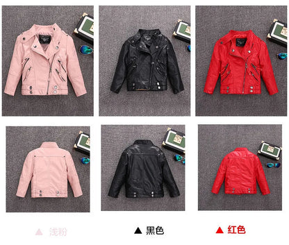 Fashion Faux Leather Jacket For Girls