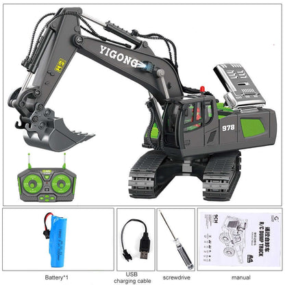 Remote Controlled 2.4G High Tech 11 Channel Excavator