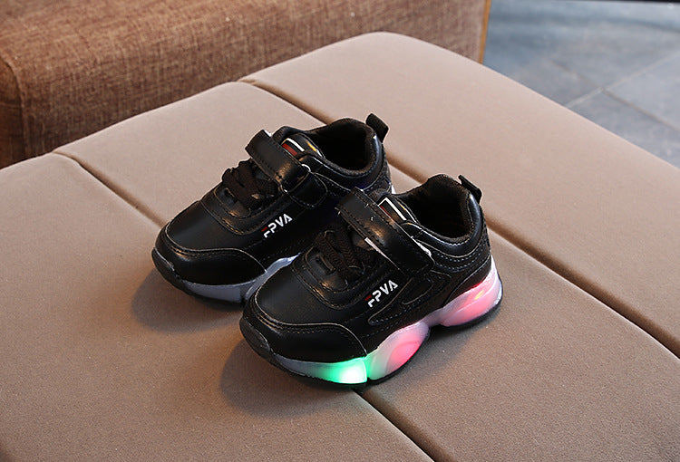 Kids Fashion Breathable LED Sneakers with Light