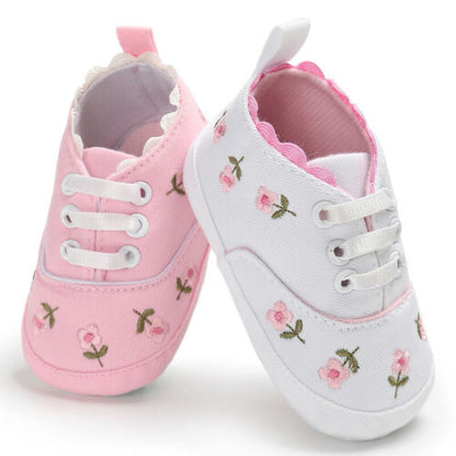 Infant Girls Soft Sole Cute Flower Shoes