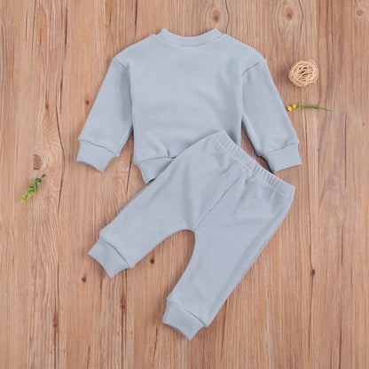 Infant Rainbow Embroidery Long Sleeve Top & Pants