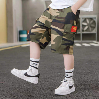 Boys Camoflage Knee Length Shorts