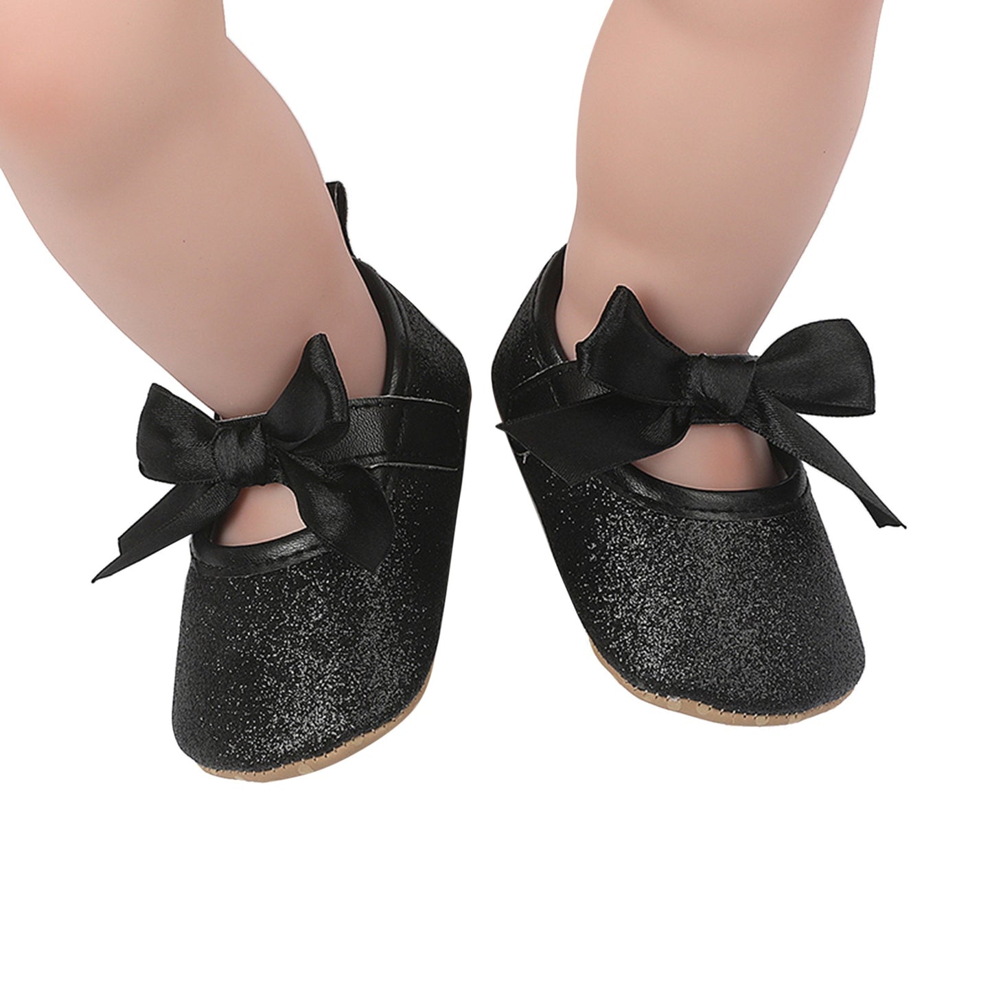 Newborn Girls Glitter Bowknot Princess Shoes